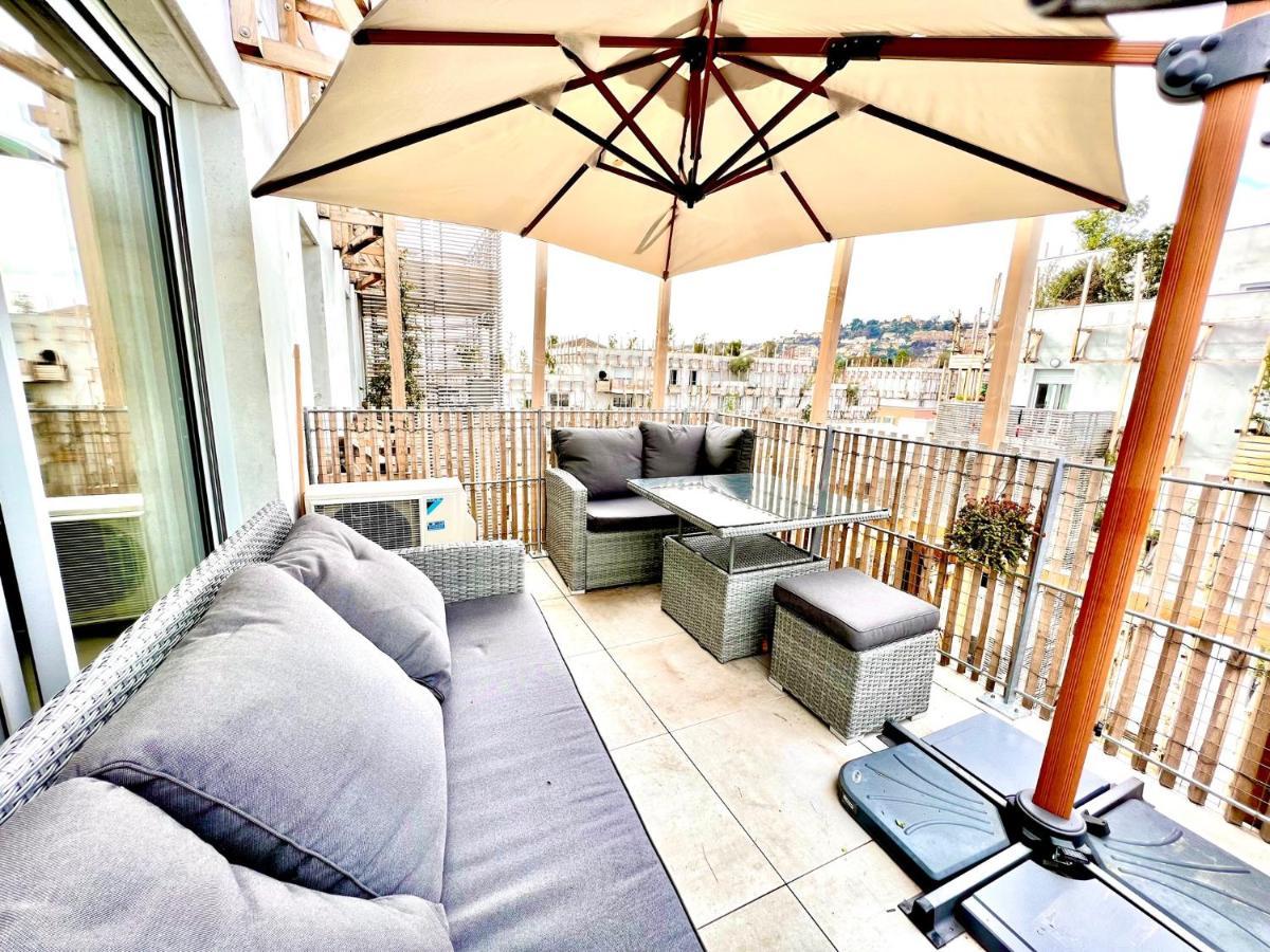 Aparthotel Riviera - Superbe 3 Pieces Avec Terrasse Plein Sud Et Parking Ac- La Terrasse Du Jardin Du Ray Ницца Экстерьер фото